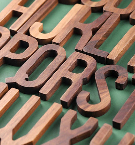 Dark Walnut Letters