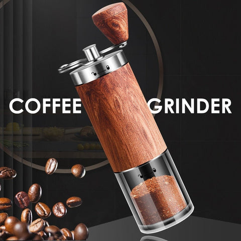 Portable Wood Grain Coffee Grinder
